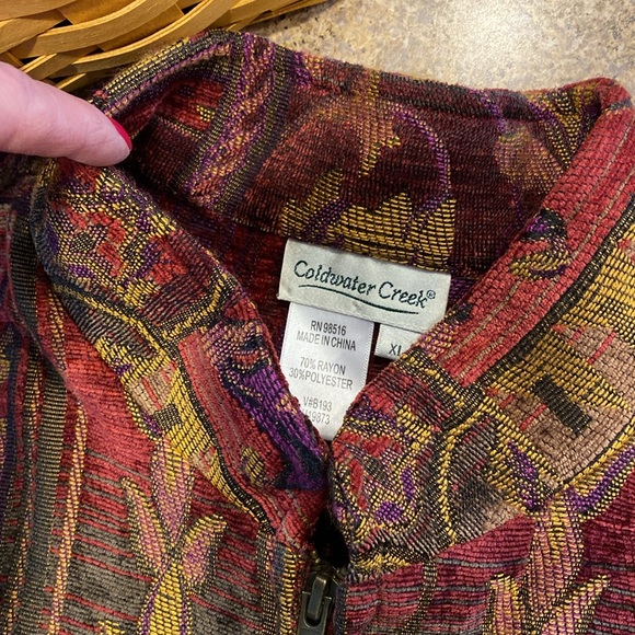 Coldwater Creek Blazer Jacket XL Zip Up Floral - Picture 3 of 13